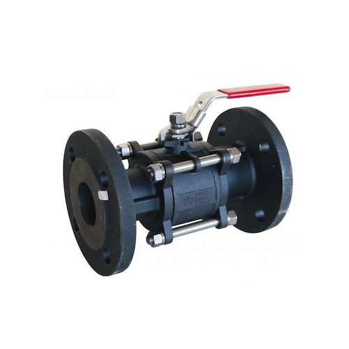 شیر توپی فولادی فلنجدار